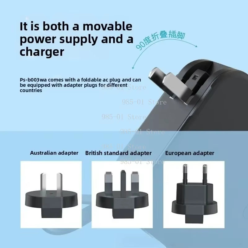 5-in-1 Mobile Power Supply 22.5W Fast Charging Magnetic Wireless Power Bank AC Wall Plug-i 20000MAH