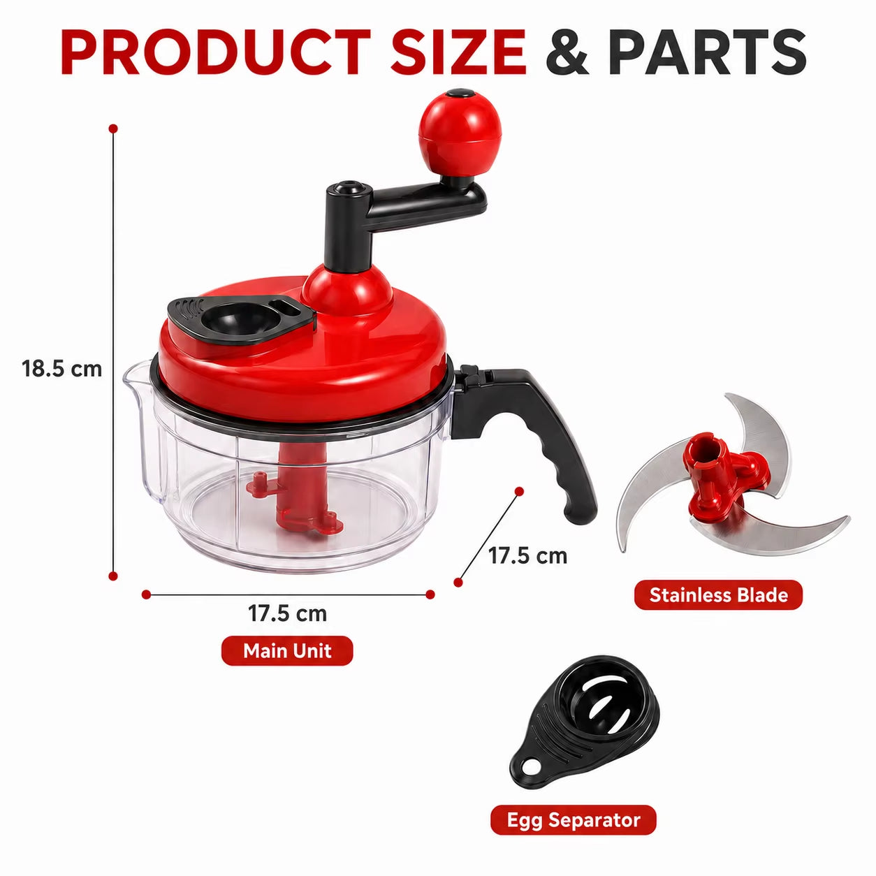 Manual Food Chopper Quick Hand Crank Vegetable Processor Onion Garlic Dicer Mincer Egg Mixer Blender Meat Grinder Kitchen Tools