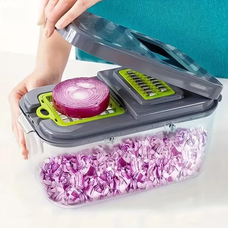 A Set Of 22-Piece Container Vegetable Vegetable Cutter, Multifunctional Fruit Vegetable Cutter