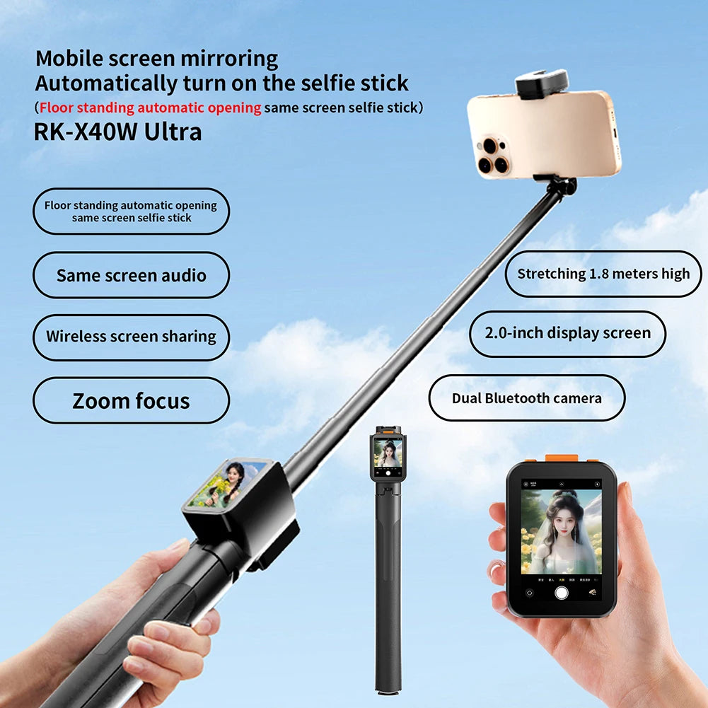 Wireless 4 in 1 monopod selfie stick