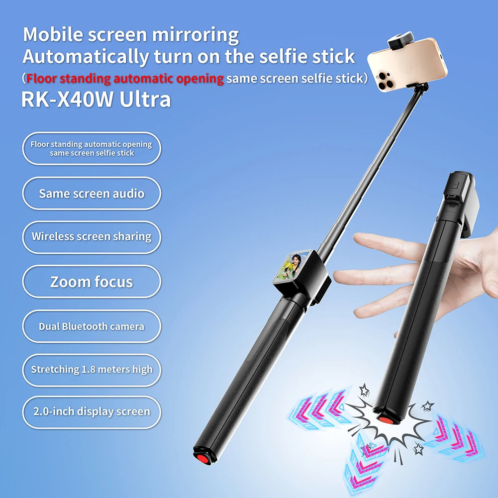 Wireless 4 in 1 monopod selfie stick