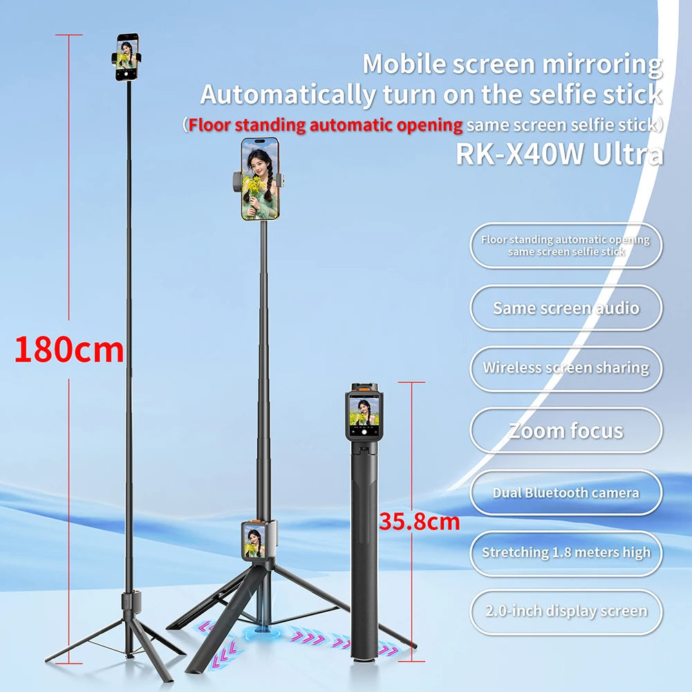Wireless 4 in 1 monopod selfie stick