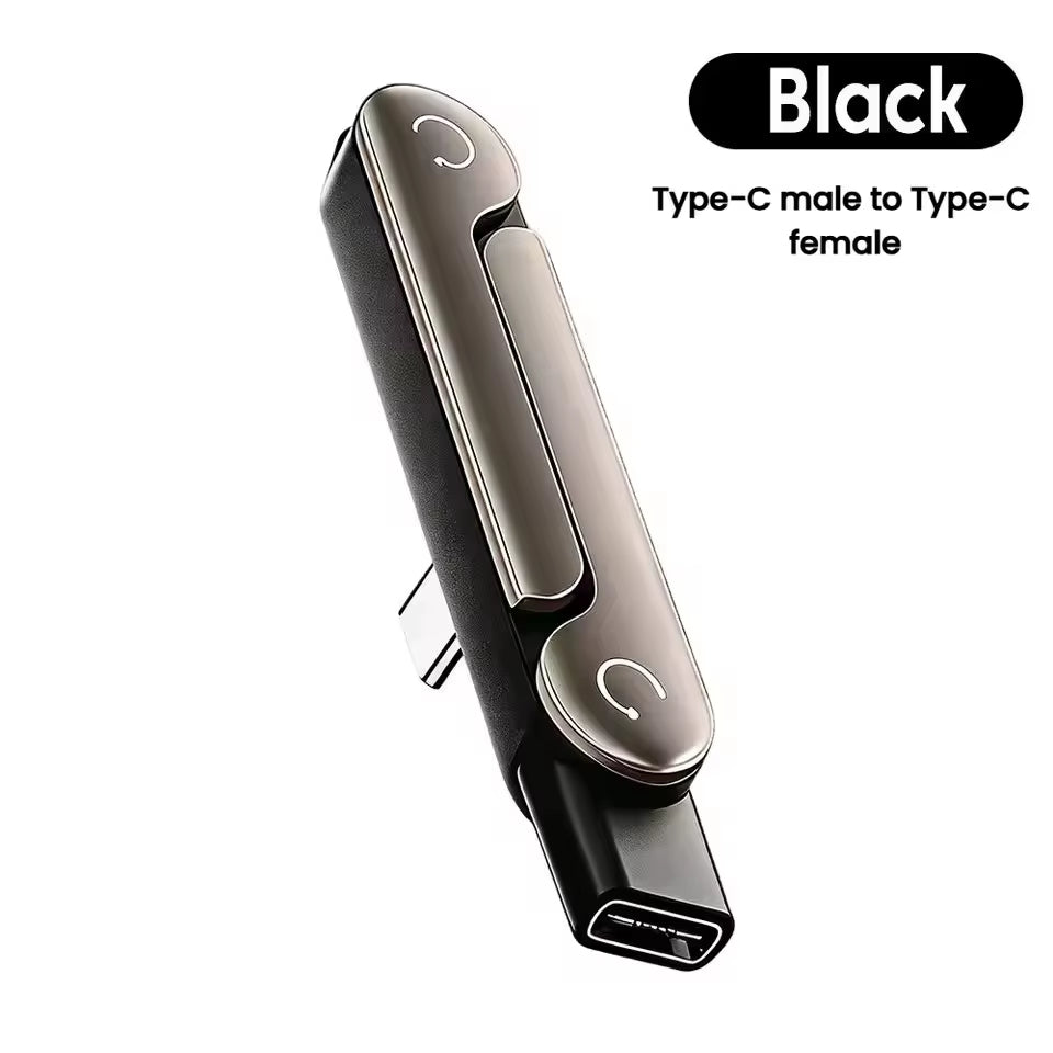 2-IN-1 Type-C Cable Foldable Mobile Phone Holder 240W Fast Charging Data Cable Multifunction Phone Charge Bracket Dual PD cable