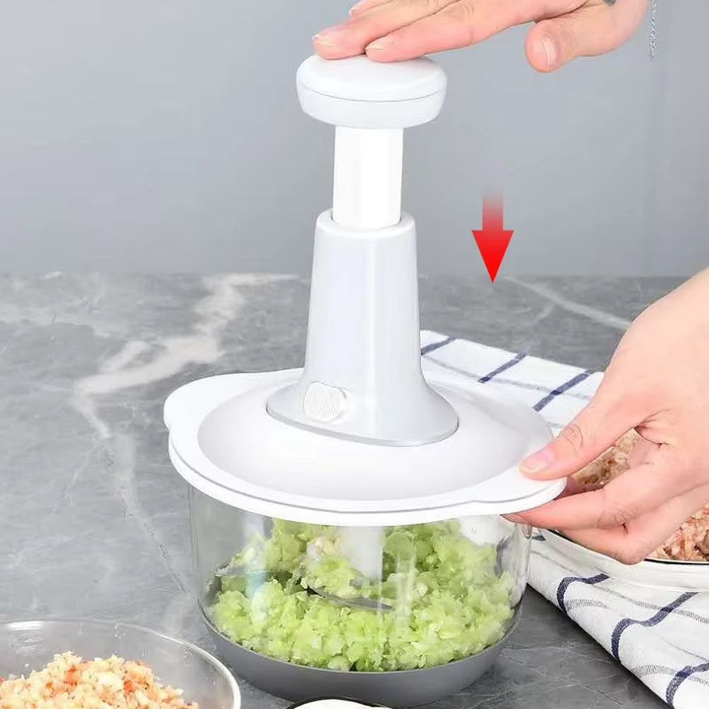 Manual Vegetable Mincers Press Type Household Garlic Meat Cutter Grinders Whisk Stirrer Kitchen Food Chopper Mini Food Processor