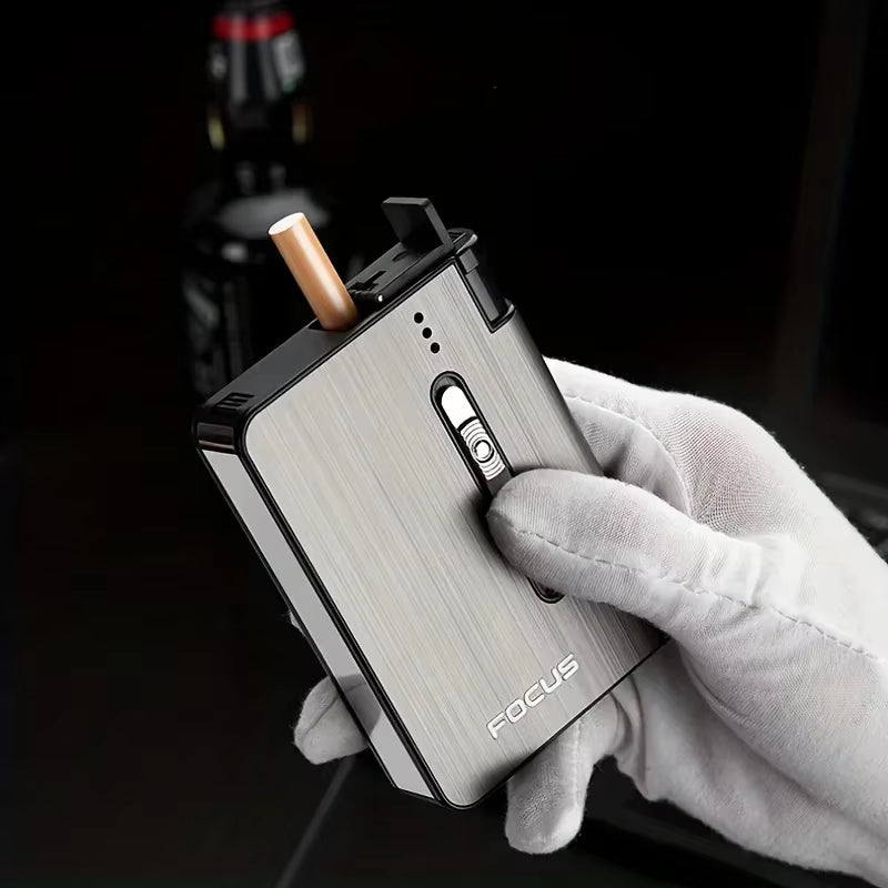 FOCUS Automatic Cigarette Case – Holds 10 Cigarettes