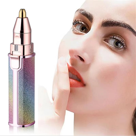 2 in 1 Rechargeable Eyebrow Trimmer & Facial Hair Remover for Women