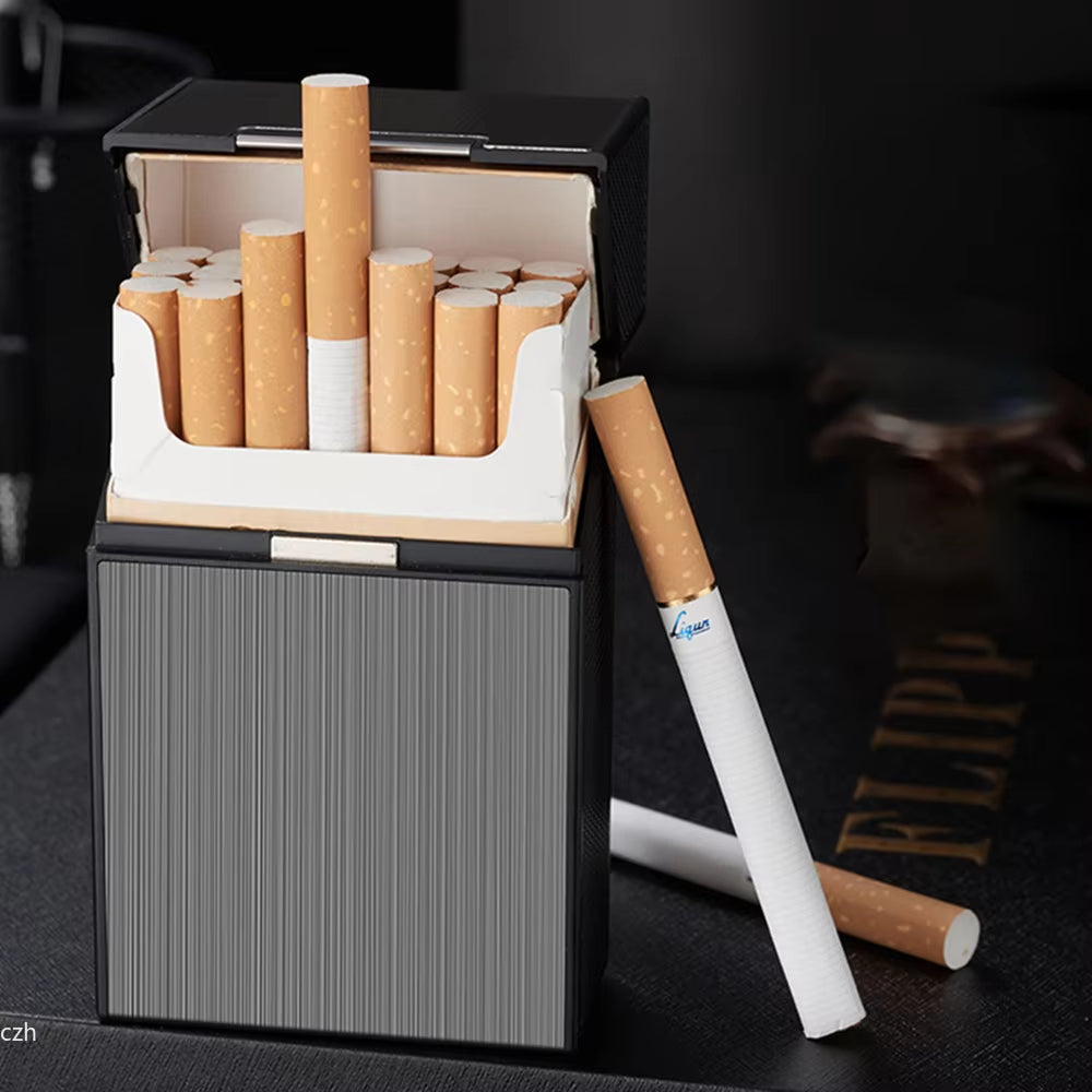 2 In 1 20 Cigarette Case Lighter Case USB Rechargeable Electronic Case Portable Windproof Smoking