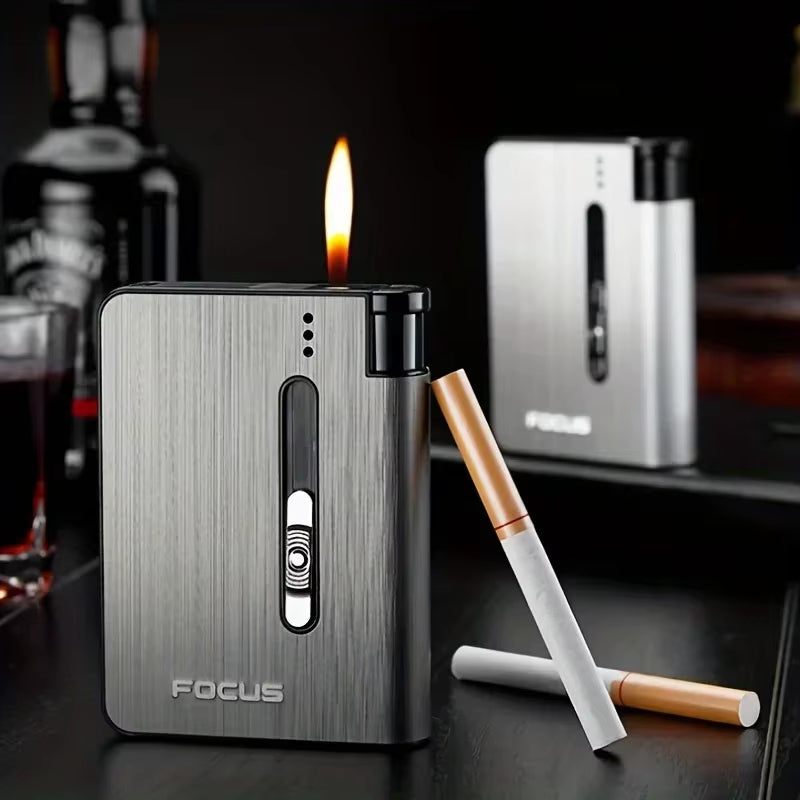 FOCUS Automatic Cigarette Case – Holds 10 Cigarettes