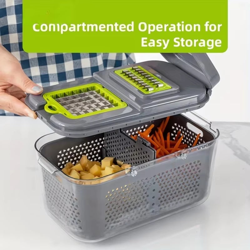 A Set Of 22-Piece Container Vegetable Vegetable Cutter, Multifunctional Fruit Vegetable Cutter