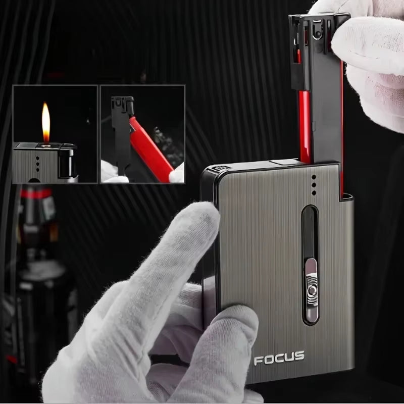FOCUS Automatic Cigarette Case – Holds 10 Cigarettes