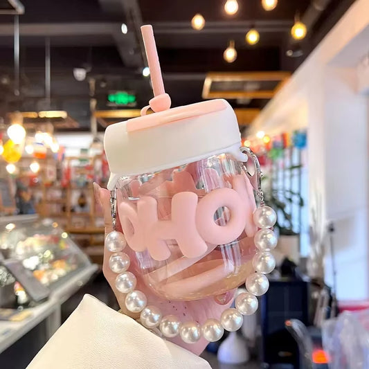Cute Girl Transparent Glass Heat Resistant
