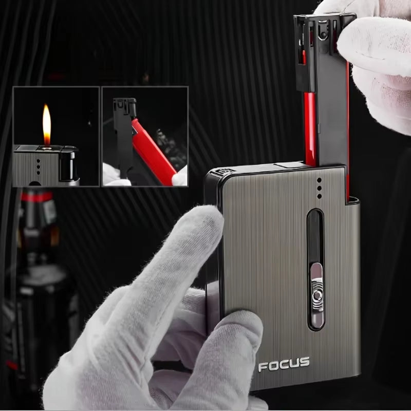 2-in-1 Focus Case with Lighter | Premium Design for Men - cigrate lighter