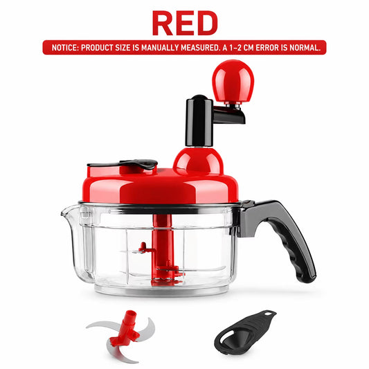 Manual Food Chopper Quick Hand Crank Vegetable Processor Onion Garlic Dicer Mincer Egg Mixer Blender Meat Grinder Kitchen Tools