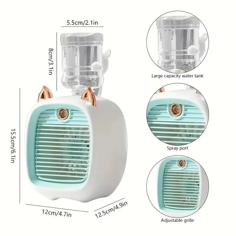 Rechargeable mini air cooler 1200MAH