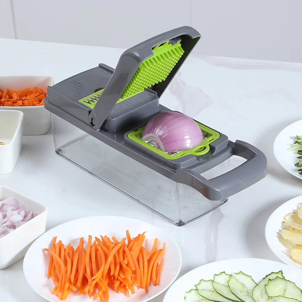 14/16 PcsSet Vegetable Chopper Onion Chopper Handle Food Grate Food Chopper Kitchen Vegetable Slicer Dicer Cut Potato Shredder