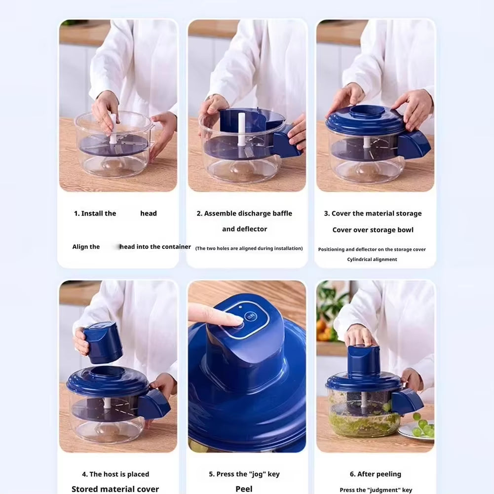 Electric Peeler - Electric Garlic Peeler Machine Automatic - Rechargeable Electric Fruit & Vegetable Peeler