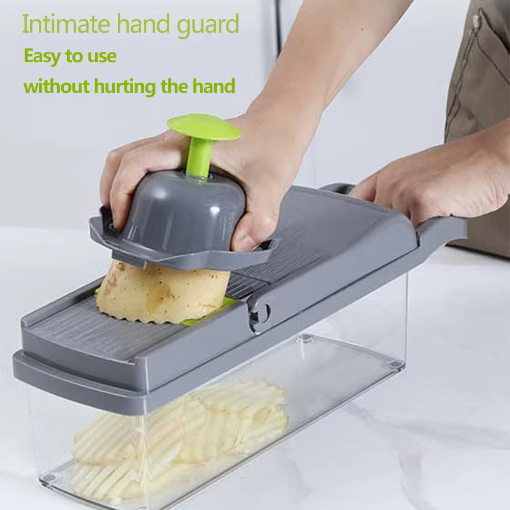 14/16 PcsSet Vegetable Chopper Onion Chopper Handle Food Grate Food Chopper Kitchen Vegetable Slicer Dicer Cut Potato Shredder