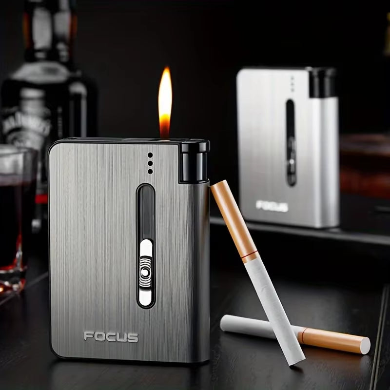 2-in-1 Focus Case with Lighter | Premium Design for Men - cigrate lighter