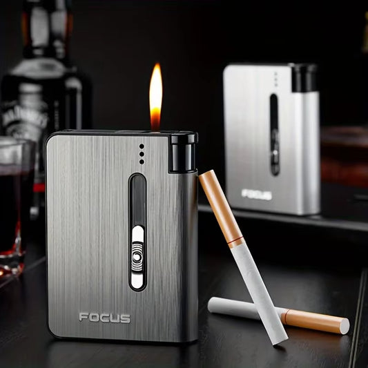 2-in-1 Focus Case with Lighter | Premium Design for Men - cigrate lighter
